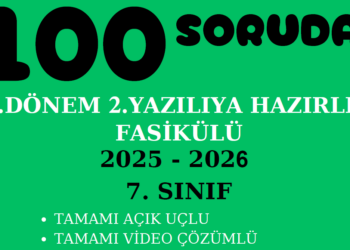 100 Soruda 7.Sınıf Matematik 1.Dönem 2.Yazılı 2025-2026