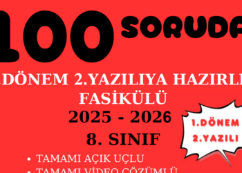 100 Soruda 8.Sınıf Matematik 1.Dönem 2.Yazılı 2025-2026
