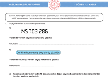 2025 – 2026 5.Sınıf Matematik 1.Dönem 2.Yazılı Soruları (MEBİ)