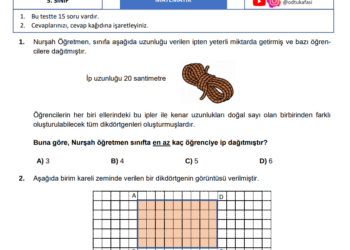 5.Sınıf Matematik Bursluluk 1.Dönem Tekrar Denemesi Odtü Kafası