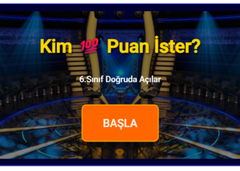 6.Sınıf Doğruda Açılar: Kim 100 Puan İster?