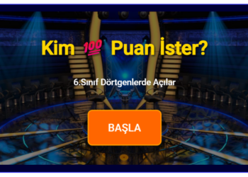 6.Sınıf Dörtgenlerde Açılar: Kim 100 Puan İster?