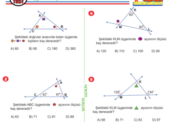 6.Sınıf Üçgende Açılar Testi Adem Şener