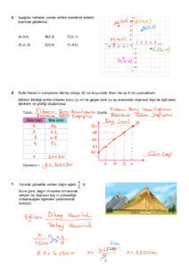 8.Sınıf Matematik 2.Dönem 1.Yazılı Soruları
