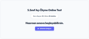 5.Sınıf Açı Ölçme Online Test