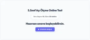 5.Sınıf Açı Ölçme Online Test