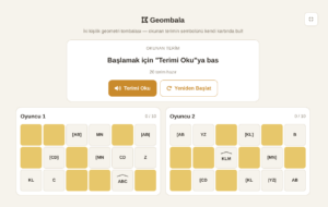 Geombala: Temel Geometrik Kavramlar Oyunu