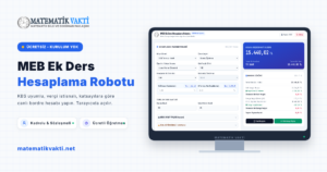 MEB Ek Ders Hesaplama Robotu